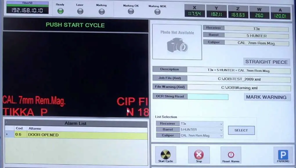 software-towermark-xyz Precision laser marking for rifle manufacturing: the TowerMark XYS solution for complete traceability