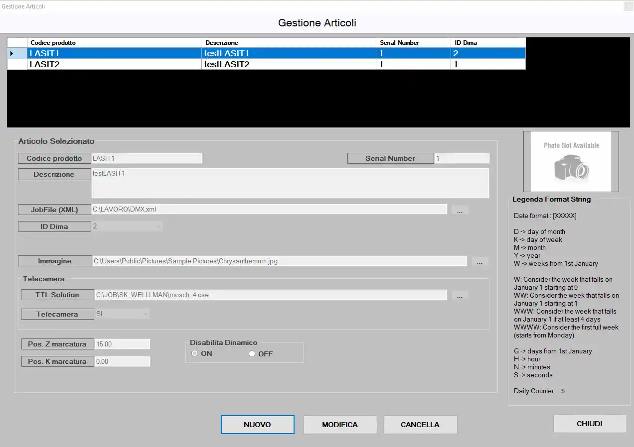 software_Gestione_Prodotto Lasermarkierung auf Namensschildern: Technische Lösungen für die industrielle Rückverfolgbarkeit
