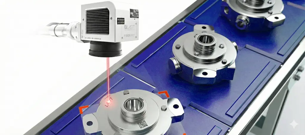 marcatura-su-linea Marquage laser à grande vitesse pour la production en série de composants aérospatiaux