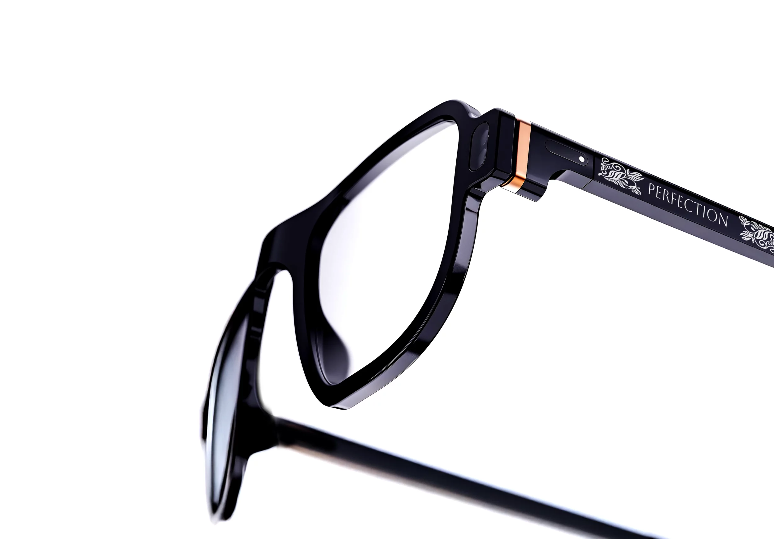 Occhialeria_Dettaglio-astina-occhiali-plastica-2500x1741 Marquage laser CO₂ à 9,3 µm dans les lunettes : pourquoi la longueur d'onde fait-elle la différence ?