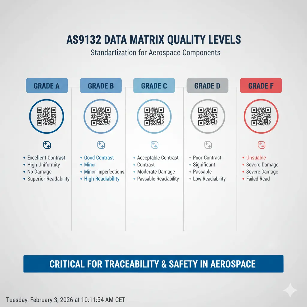 datamatrix-scheme Marquage laser à grande vitesse pour la production en série de composants aérospatiaux