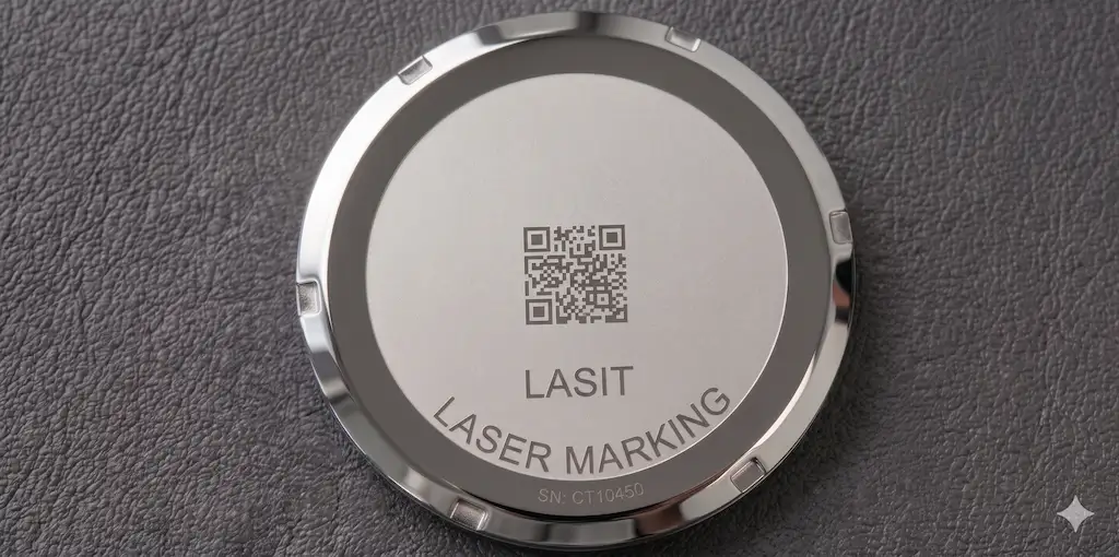 marcatura-laser-cassa-orologio Marcado láser en relojería de precisión: tecnologías y parámetros para componentes de alta gama